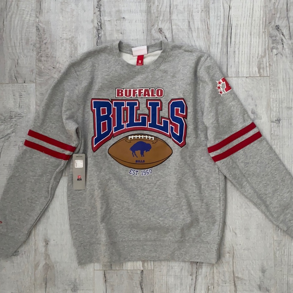 NWT Mitchell and Ness Throwback Bills sweatshirt